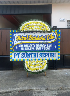 Papan Bunga Duka di Gianyar